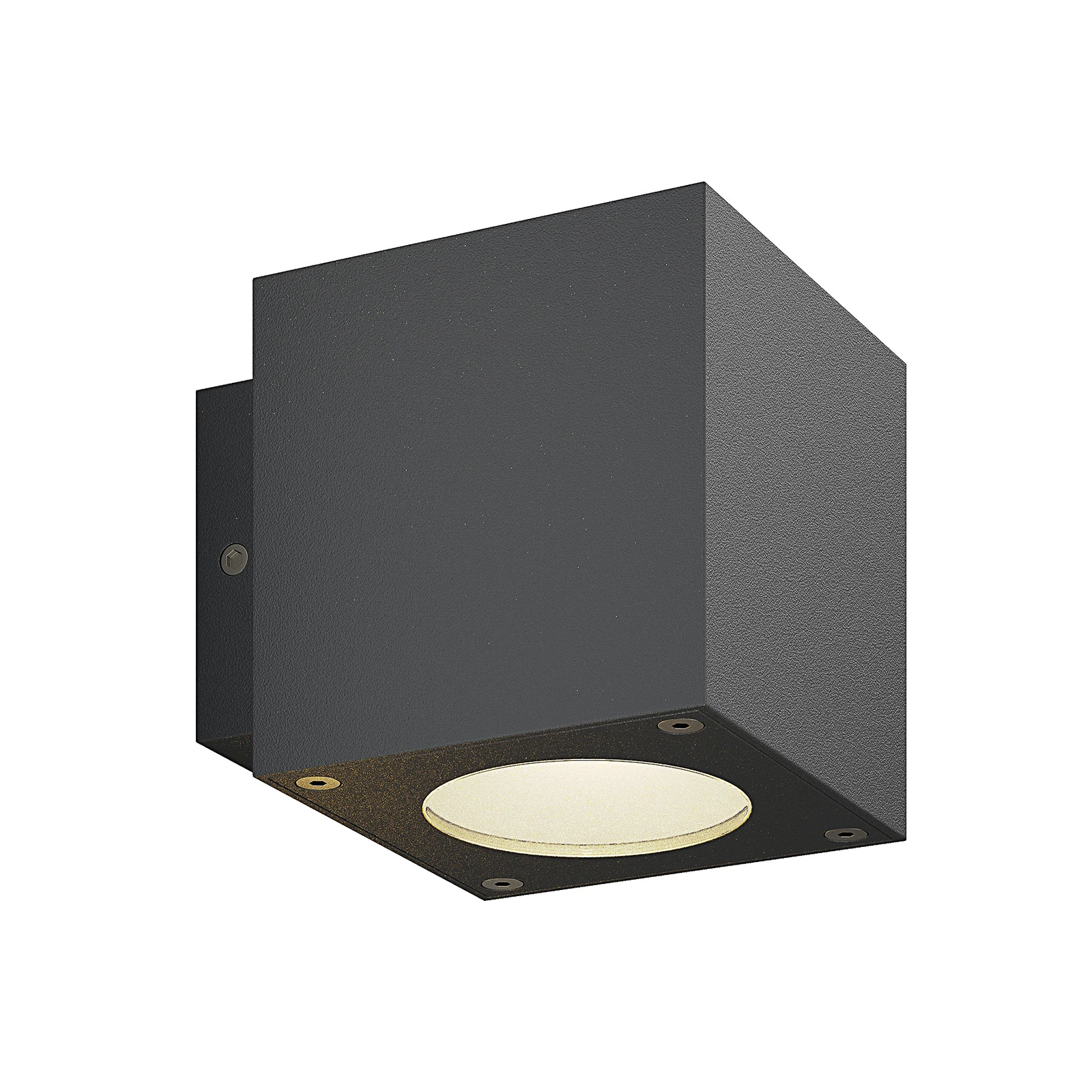 Lucande LED-Außenwandleuchte Jarno, anthrazit, Metall, 9 cm