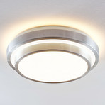 Aluminiowa lampa sufitowa LED Lindby Naima, okrągła, 2-poziomowa