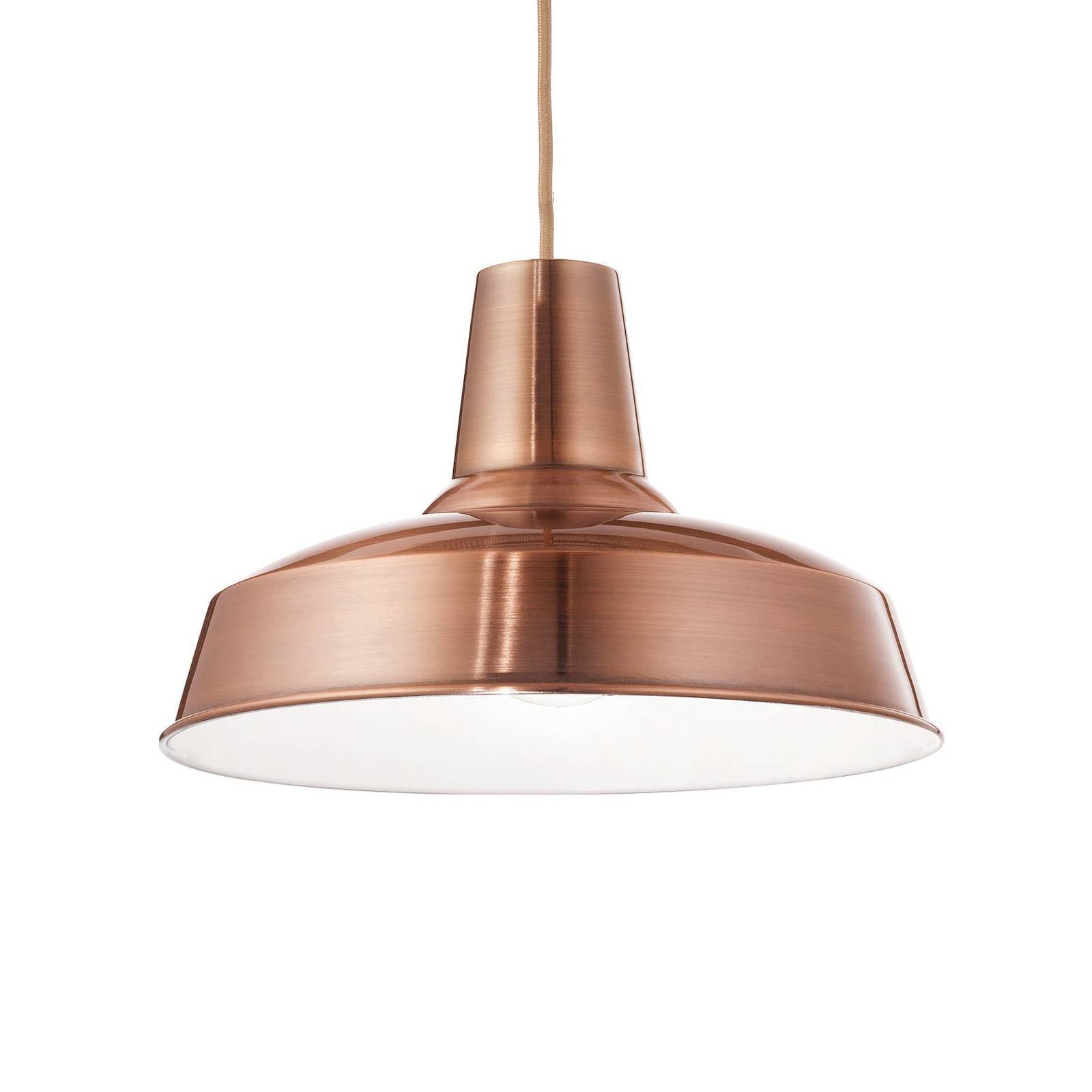 Ideal Lux Hängeleuchte Moby, kupferfarben, Metall, Ø 35 cm