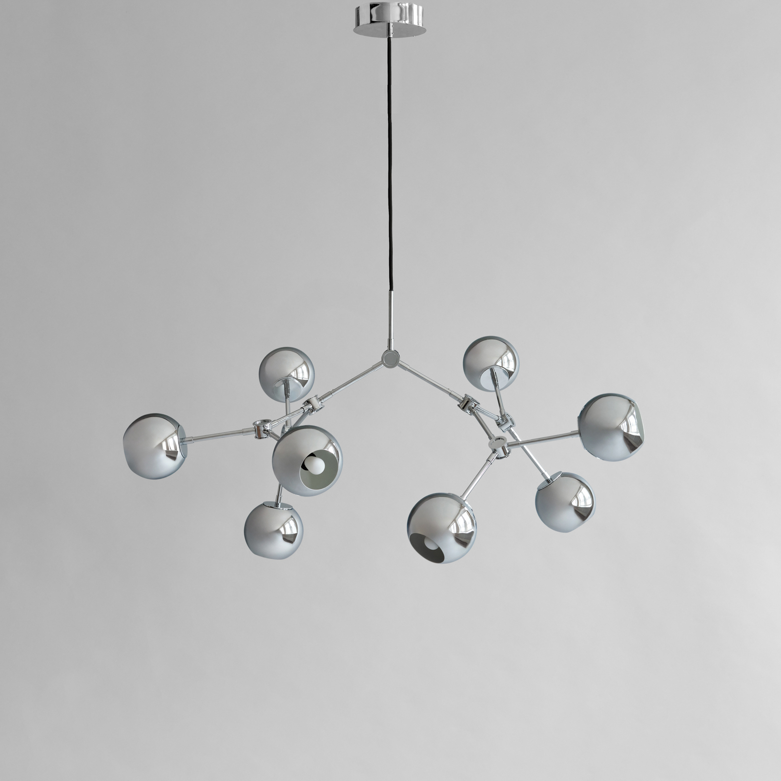 Drop Globe Mini Kronleuchter Chrom 95 cm - 101 Copenhagen