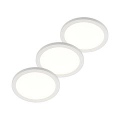 Prios LED-loftlampe Aureka, sæt med 3, sensor, Ø 33 cm, hvid