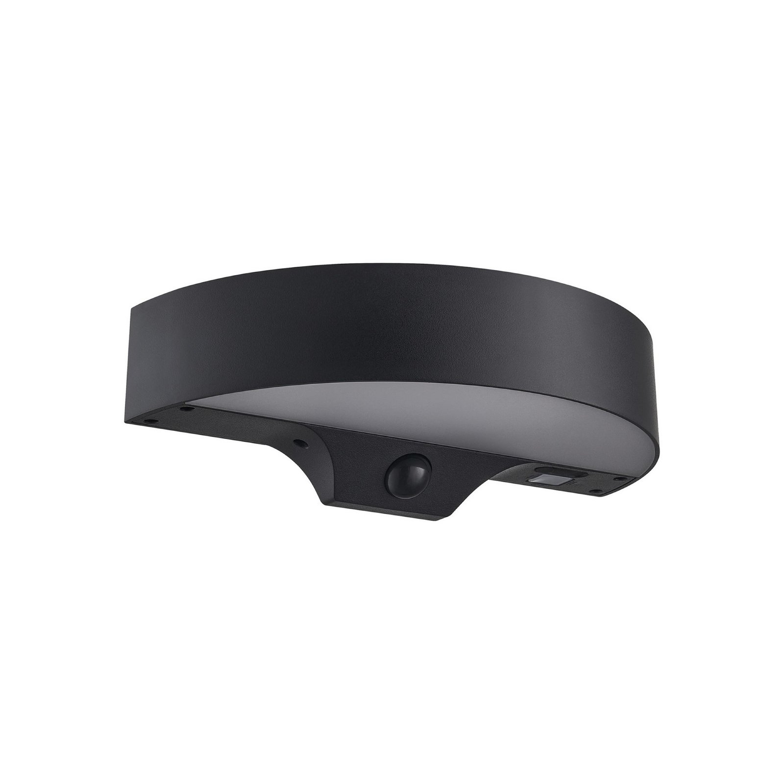 LED-Solar-Außenwandleuchte Monay Round, schwarz, IP44