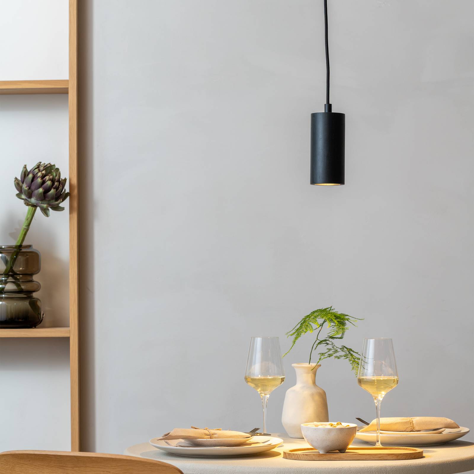  Good & Mojo Good & Mojo Java Pendant Light, Black, Bamboo, Gu10 