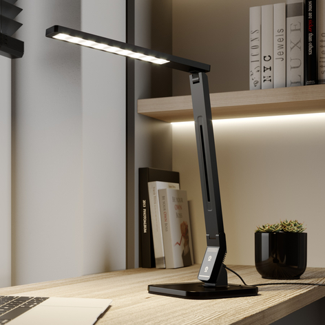 Arcchio Liak LED-Tischlampe 6.000K dimmbar schwarz