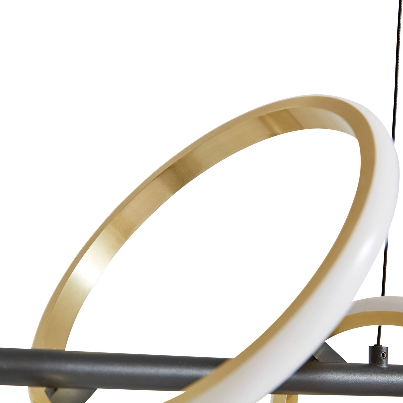 Lampa wisząca Lucande LED Madu, czarna, metal, 92,5 cm długości