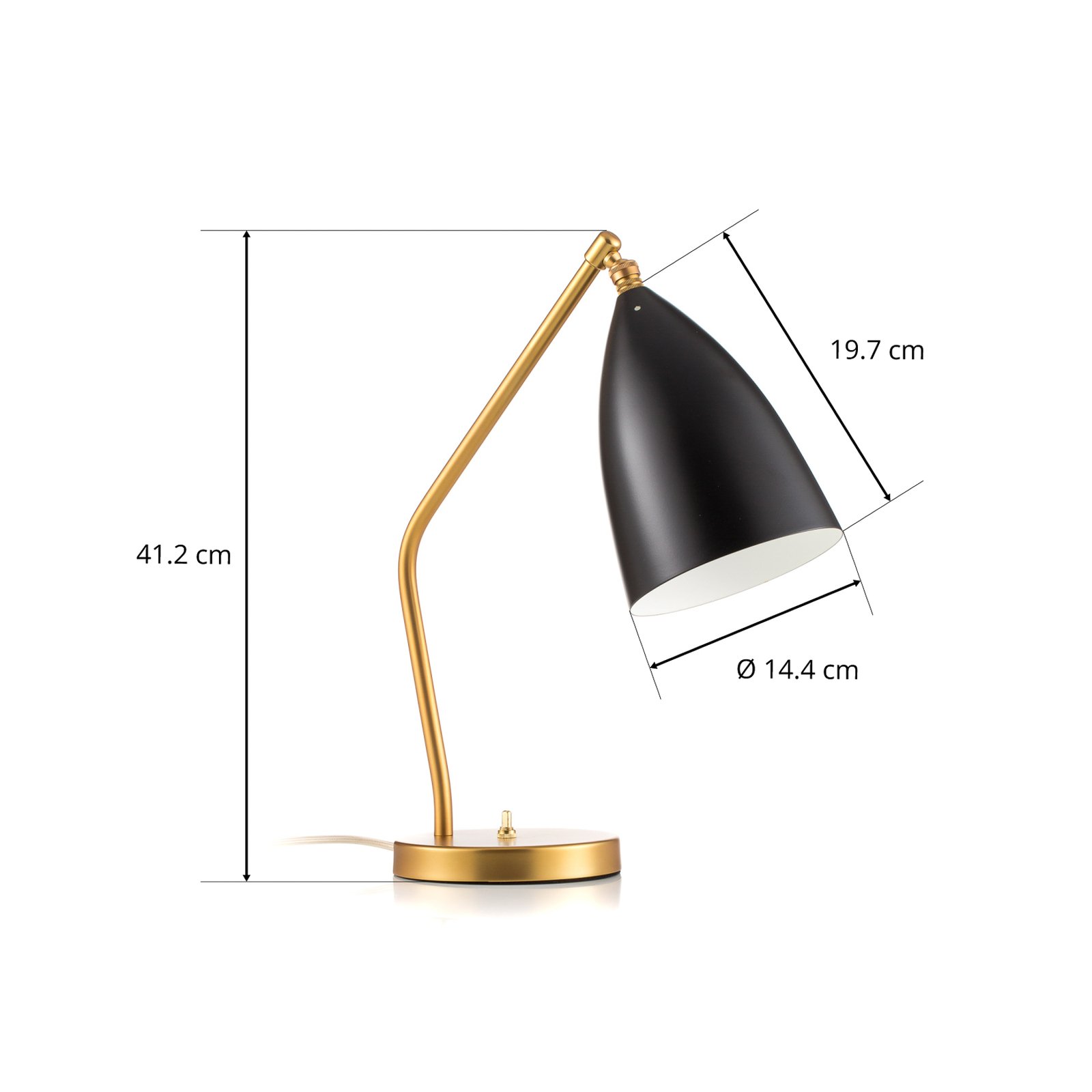 Gräshoppa Bordslampa Jet-Black - GUBI
