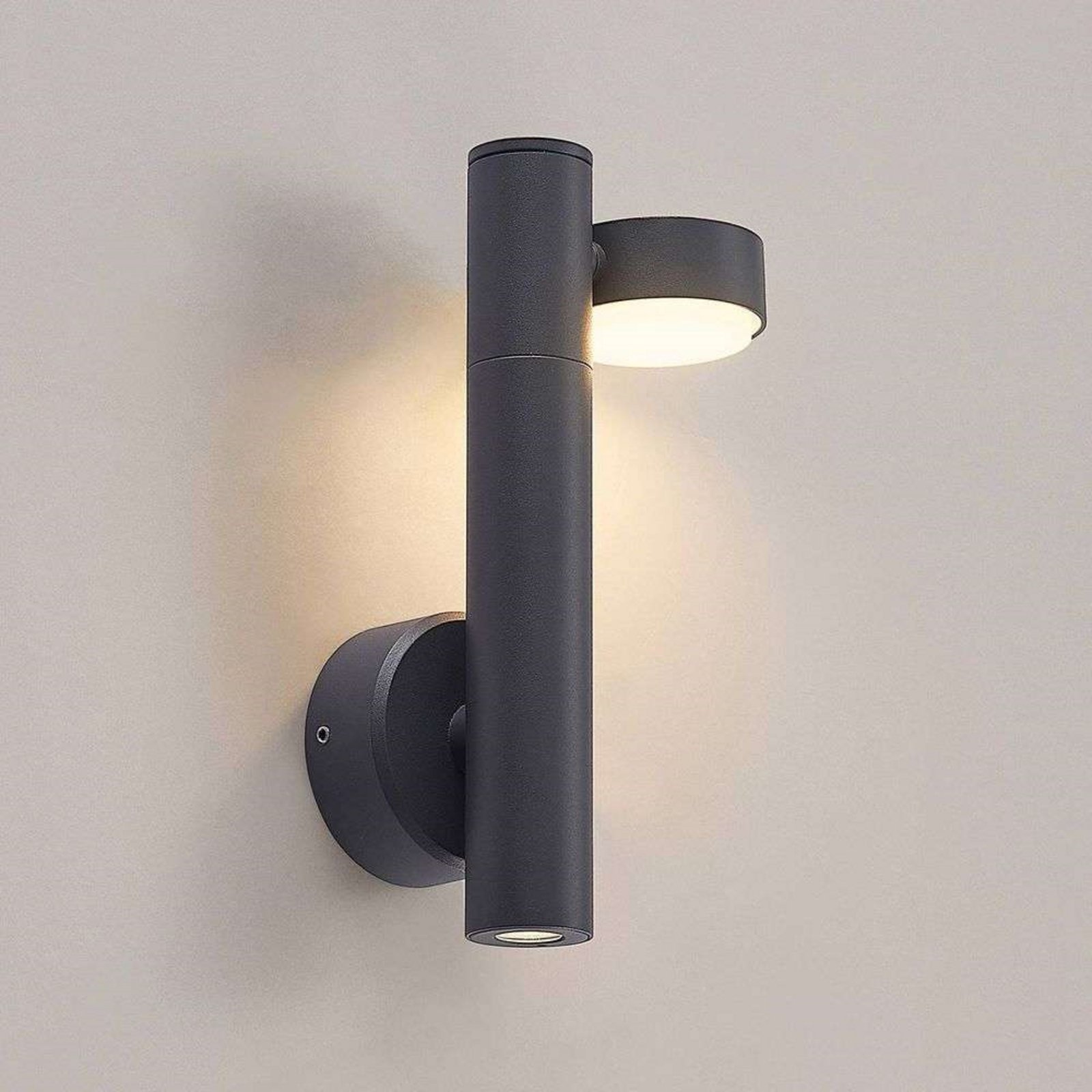 Kynlee 2 LED Aplica de Exterior Dark Grey - Lucande