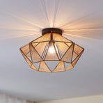 Plafonnier Adwickle, un abat-jour en fil naturel