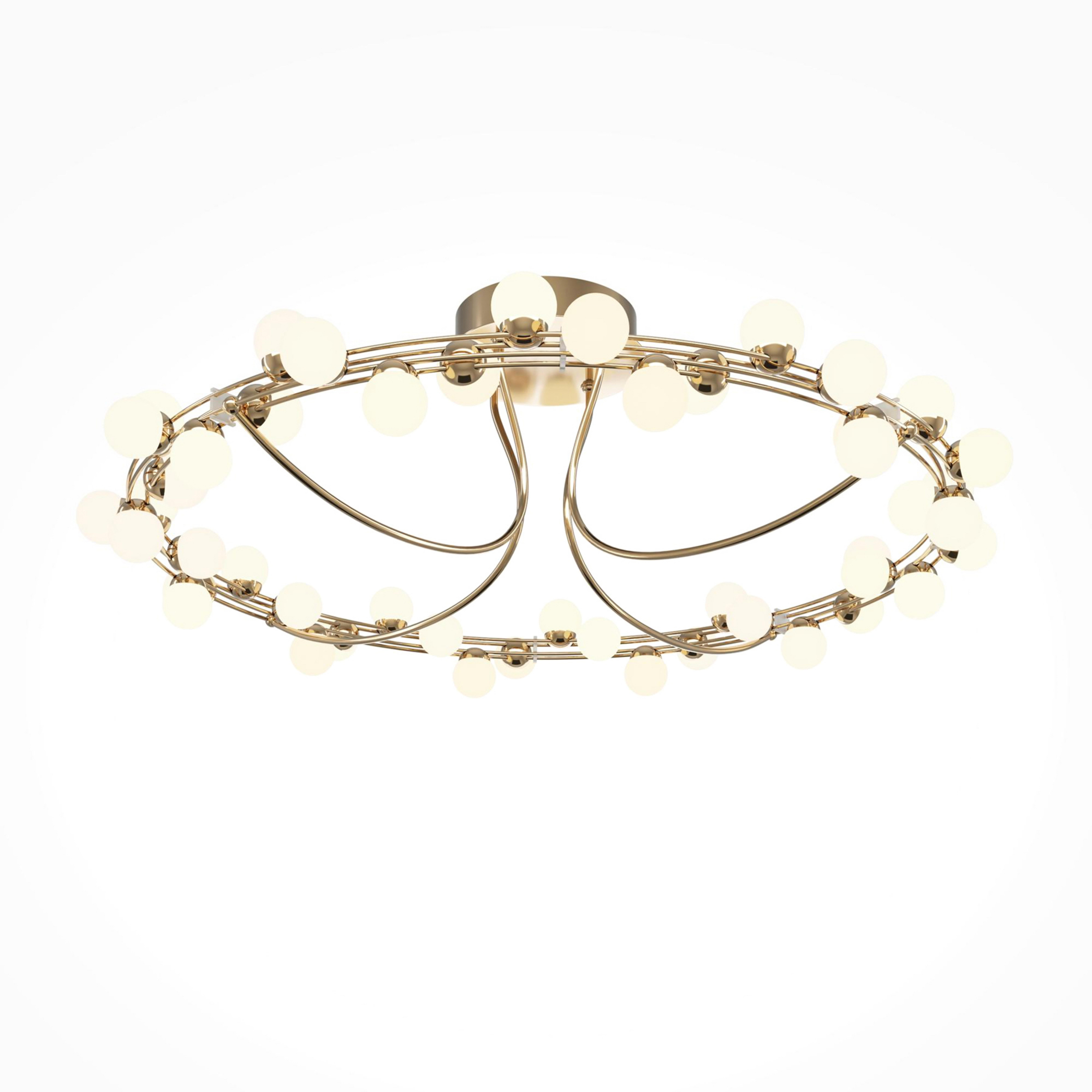 Maytoni plafón LED Tessara, Ø 80 cm, dorado/blanco