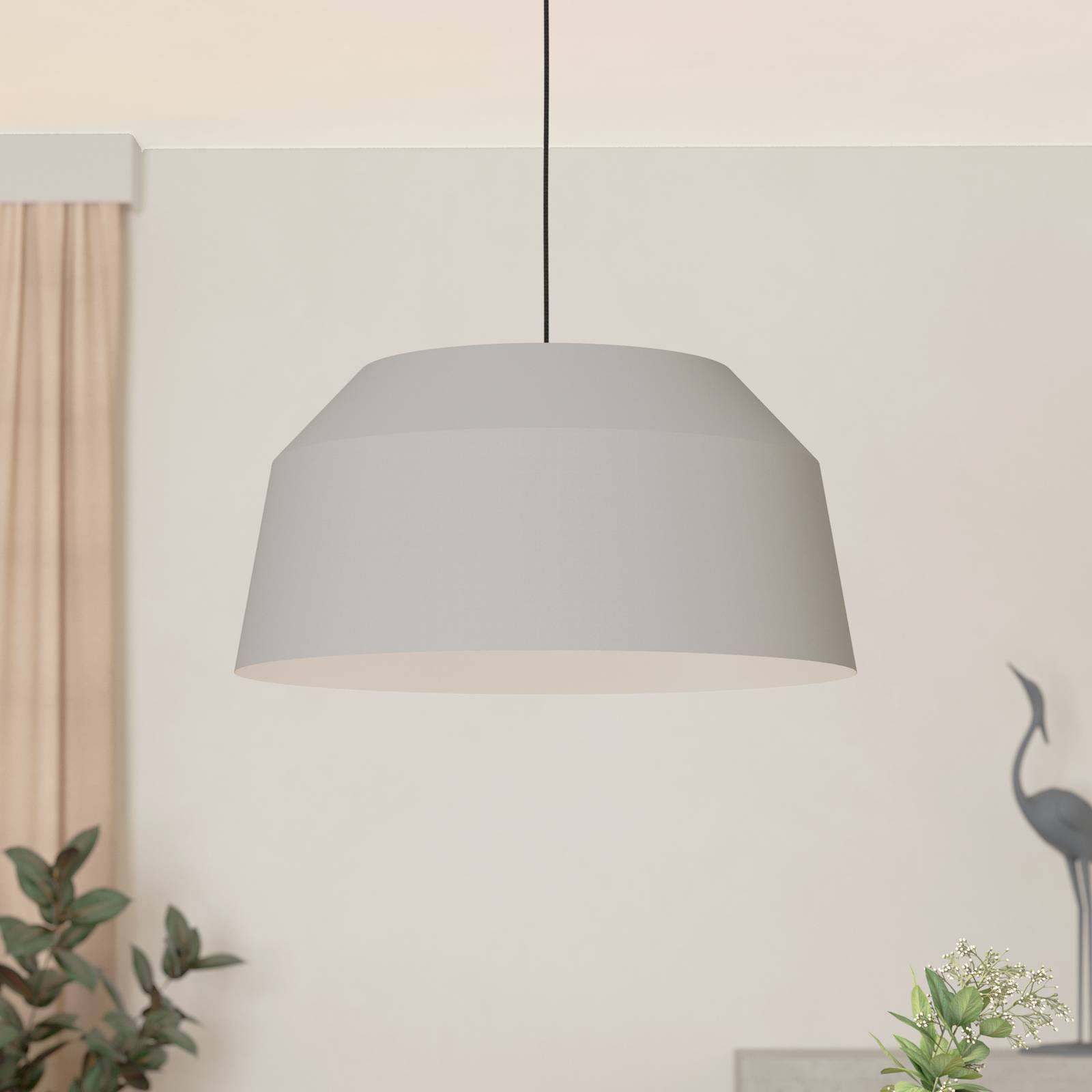 Hängeleuchte Contrisa in Grau, einflammig, Ø 52 cm günstig online kaufen