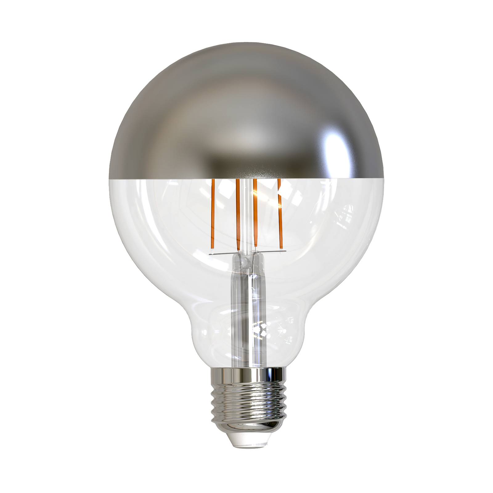 Müller Licht LED-globe E27 9W 927 pääpeili hopea