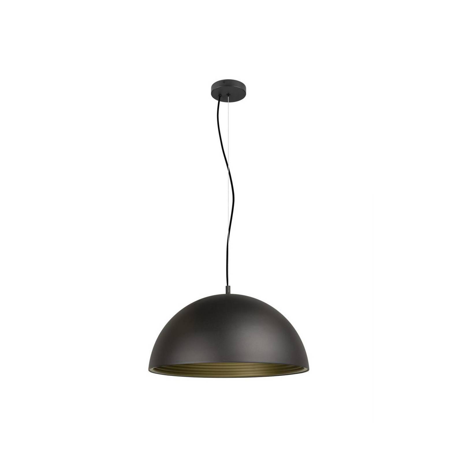 SLV Hängelampe Forchini M, 50 cm, schwarz/goldfarben, Metall