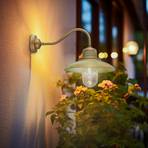 Patio outdoor wall light, antique brass-copper