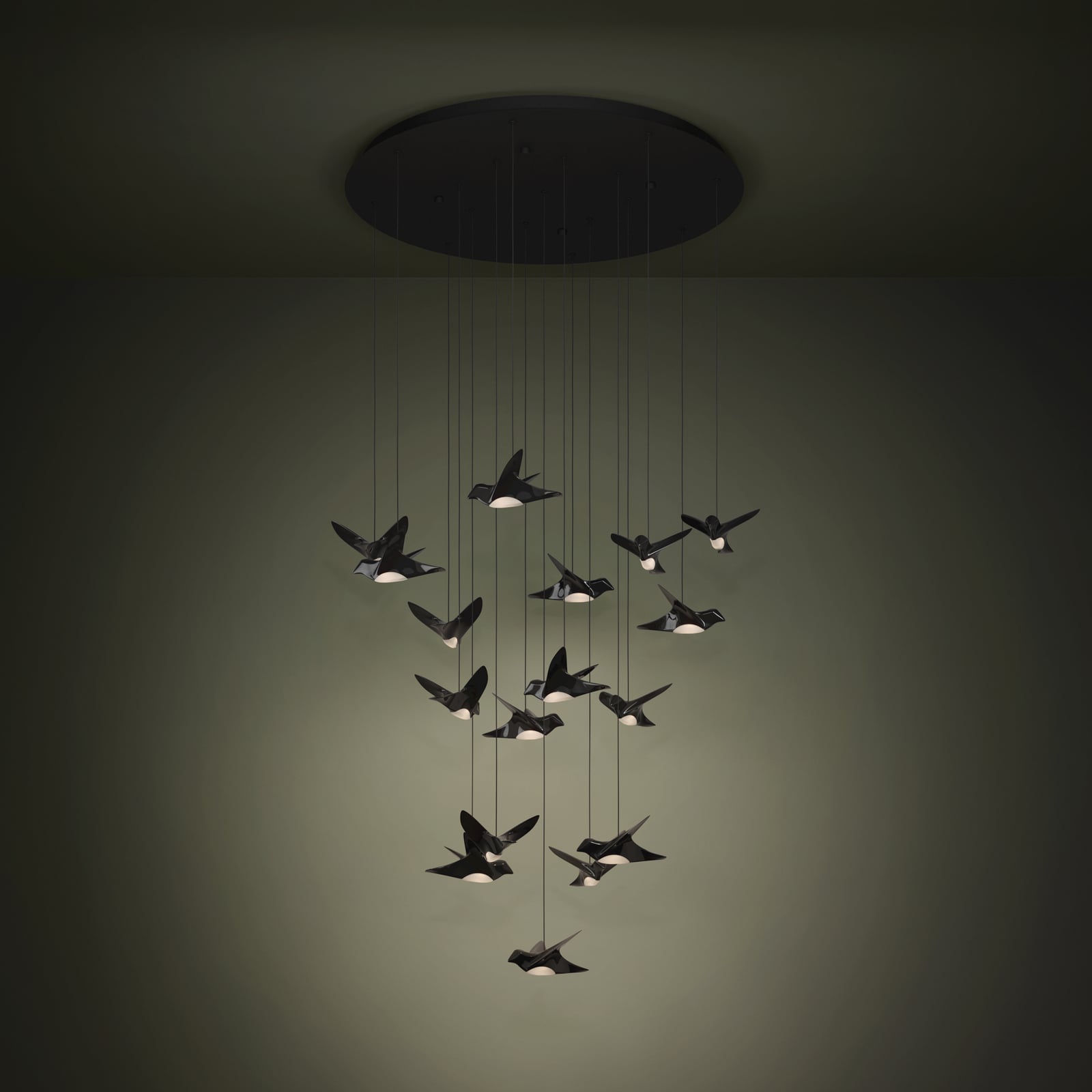 Závěsné světlo Paratebueno, černé, kulaté – EGLO Stars of Light