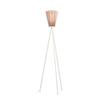 Oslo Wood Floor Lamp White/Beige - Northern