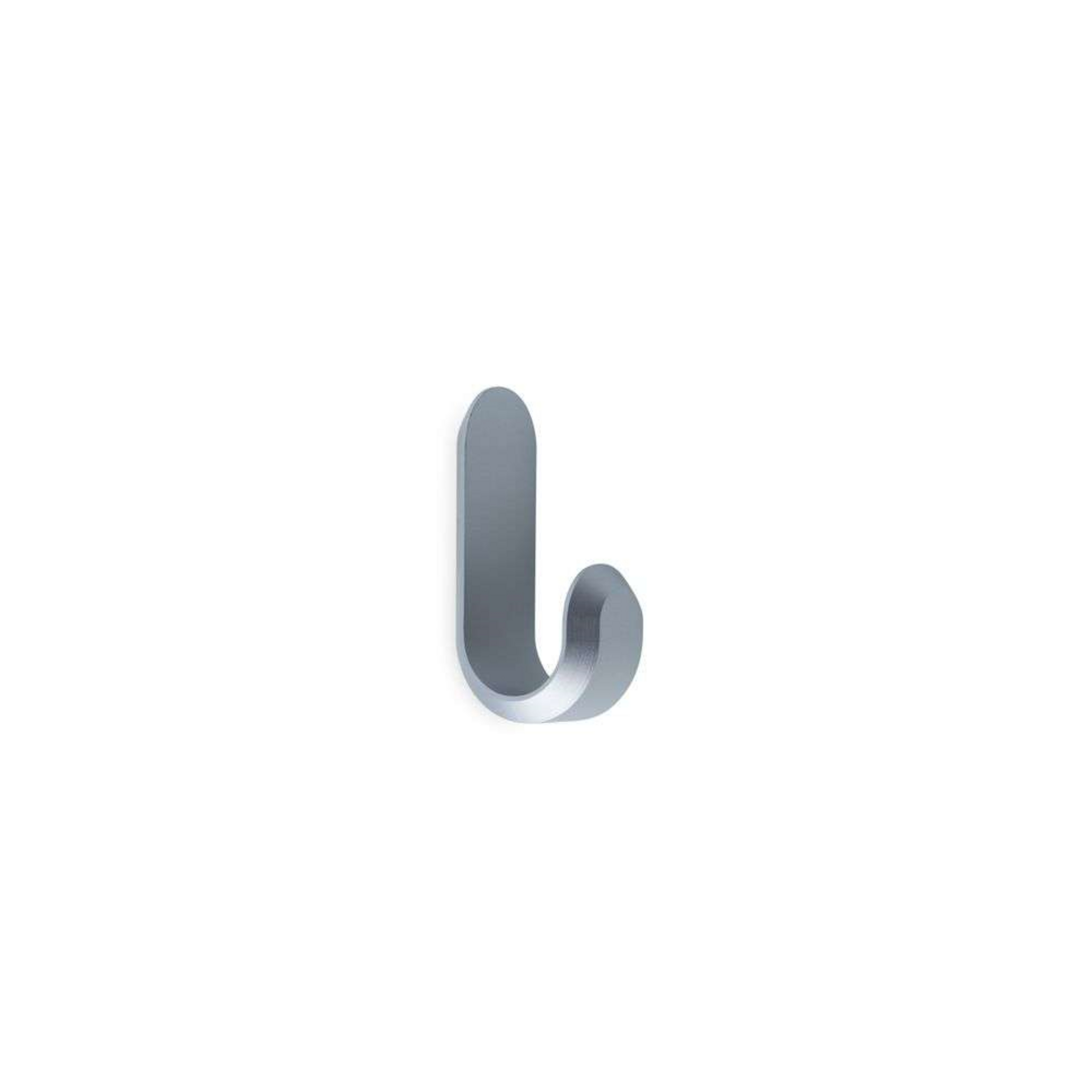 Curve coat hooks, mini, 2 pcs, silver - Normann Copenhagen
