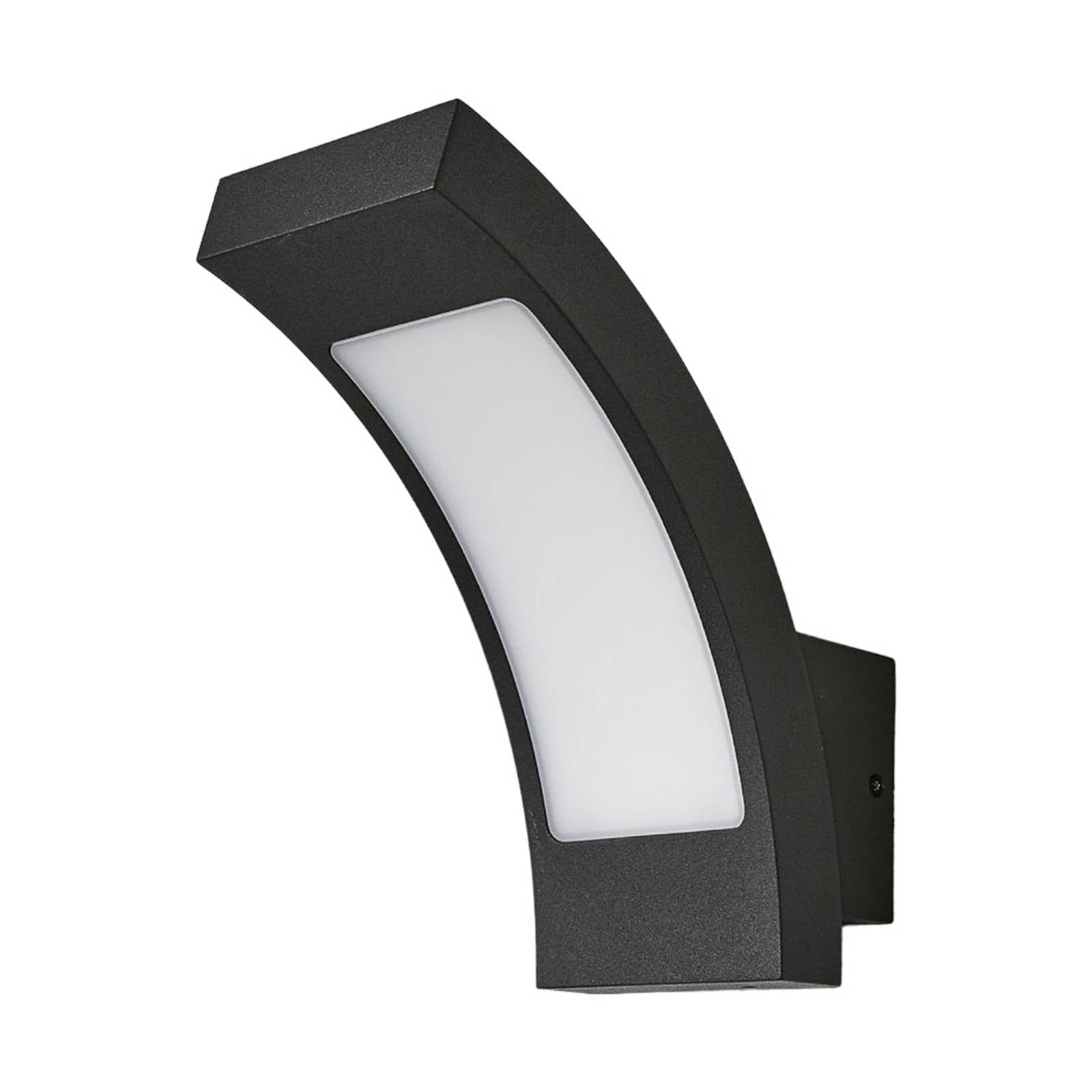 Lucande LED-Außenwandlampe Juvia, 19 cm, anthrazit, IP54