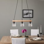 Tisan 3 Pendelleuchte Clear/Wood - Envostar