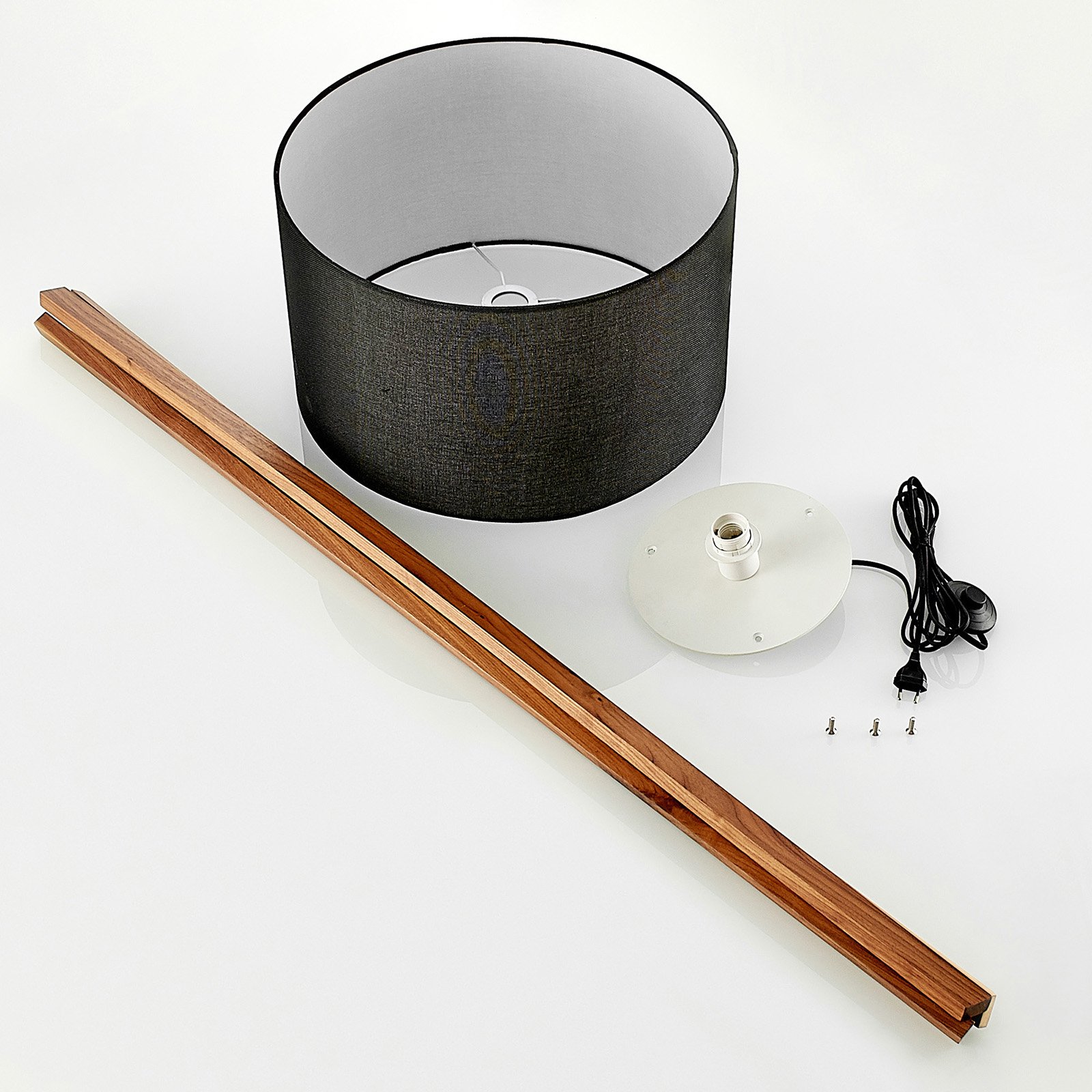 Auriane Állólámpa Black/Walnut - Lucande
