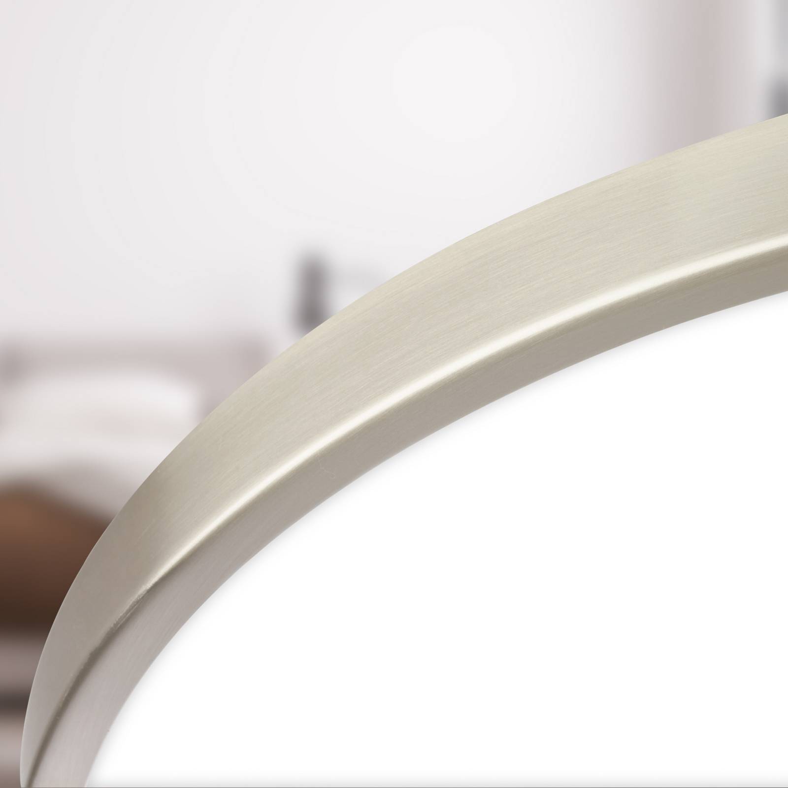 lampa sufitowa LED Kaida, nikiel matowy, Ø 38 cm, klasa efektywności