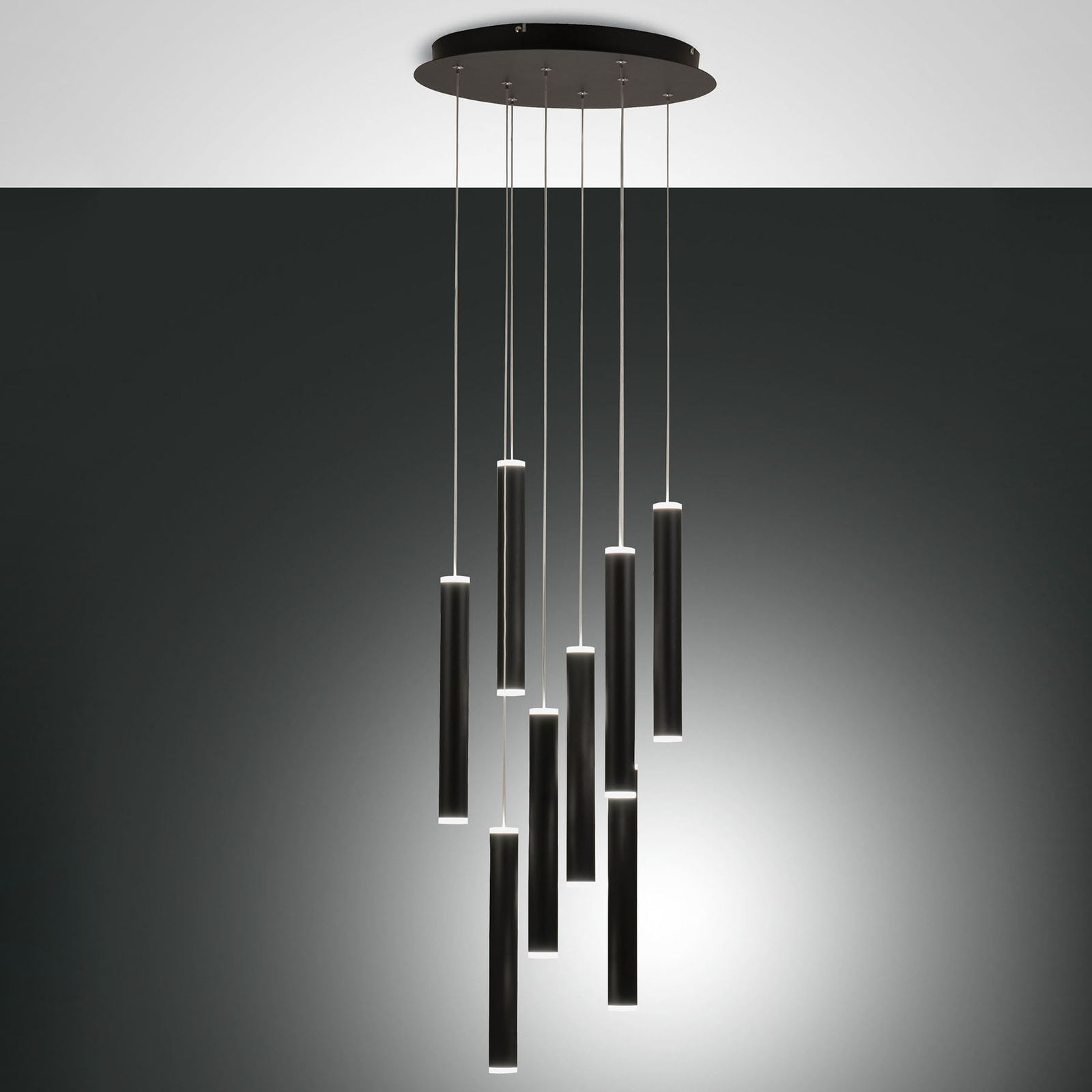 LED pendant light Prado, 8-bulb, Ø 40 cm, dimmable