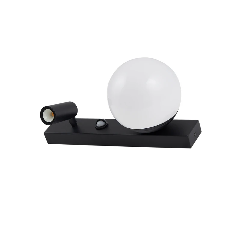 Lindby - Larcie LED Outdoor Wall Lamp w/Sensor Black/White