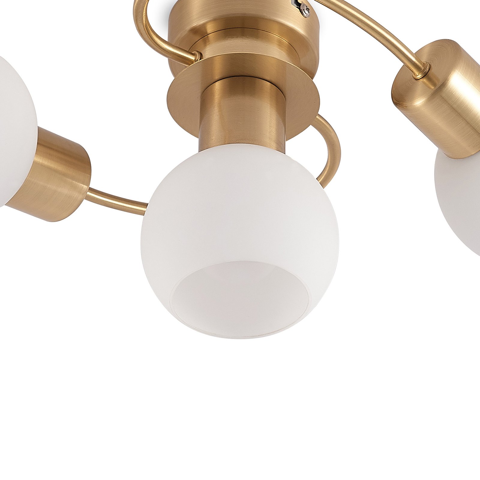 Ciala 3 Candeeiro de Tecto Brass/Opal - Lindby