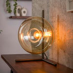 Tischleuchte Soll, amber, Glas, Ø 27 cm, E27, 1-flammig