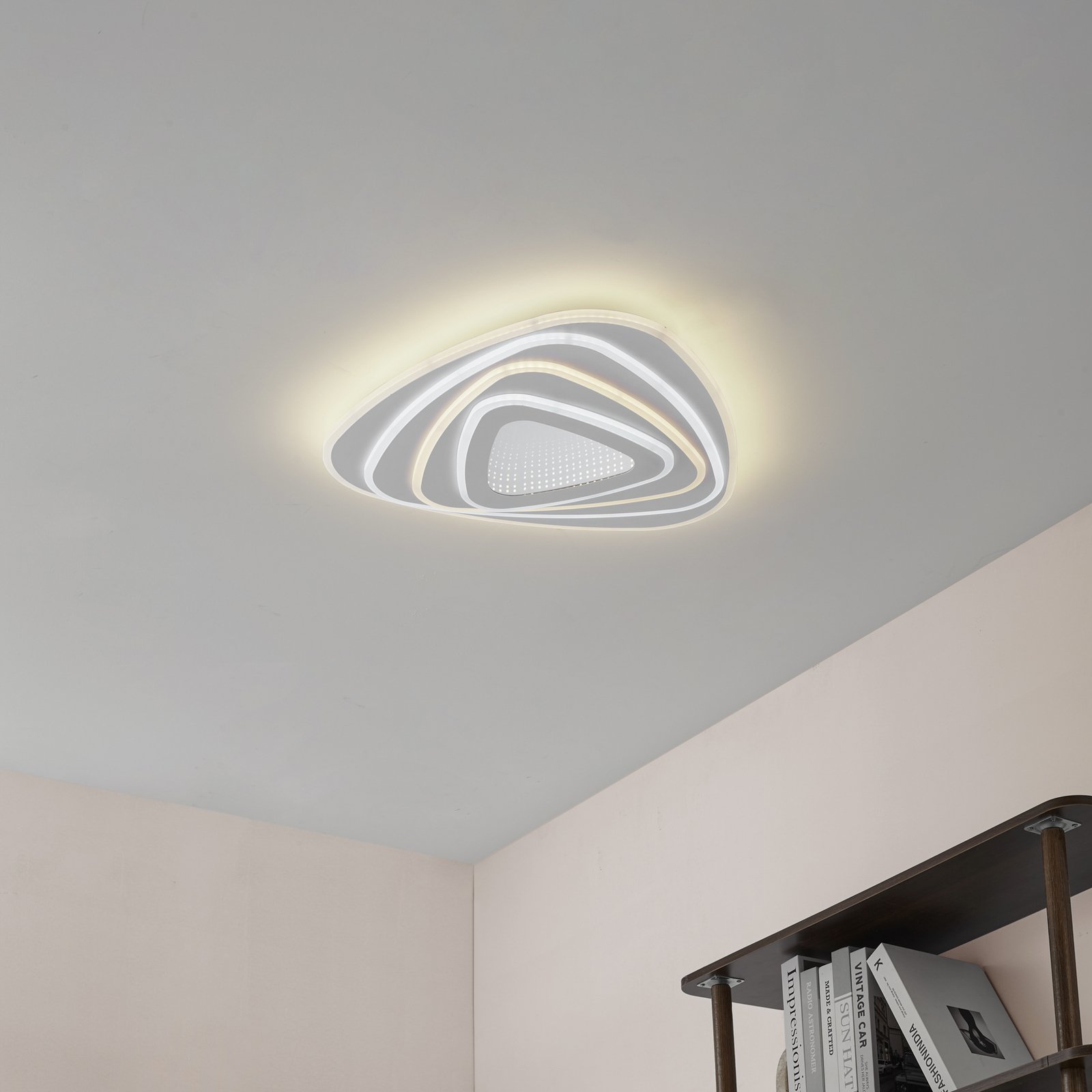 Lindby LED таванна лампа Rebeka, 48x49cm, CCT, дистанционно управление