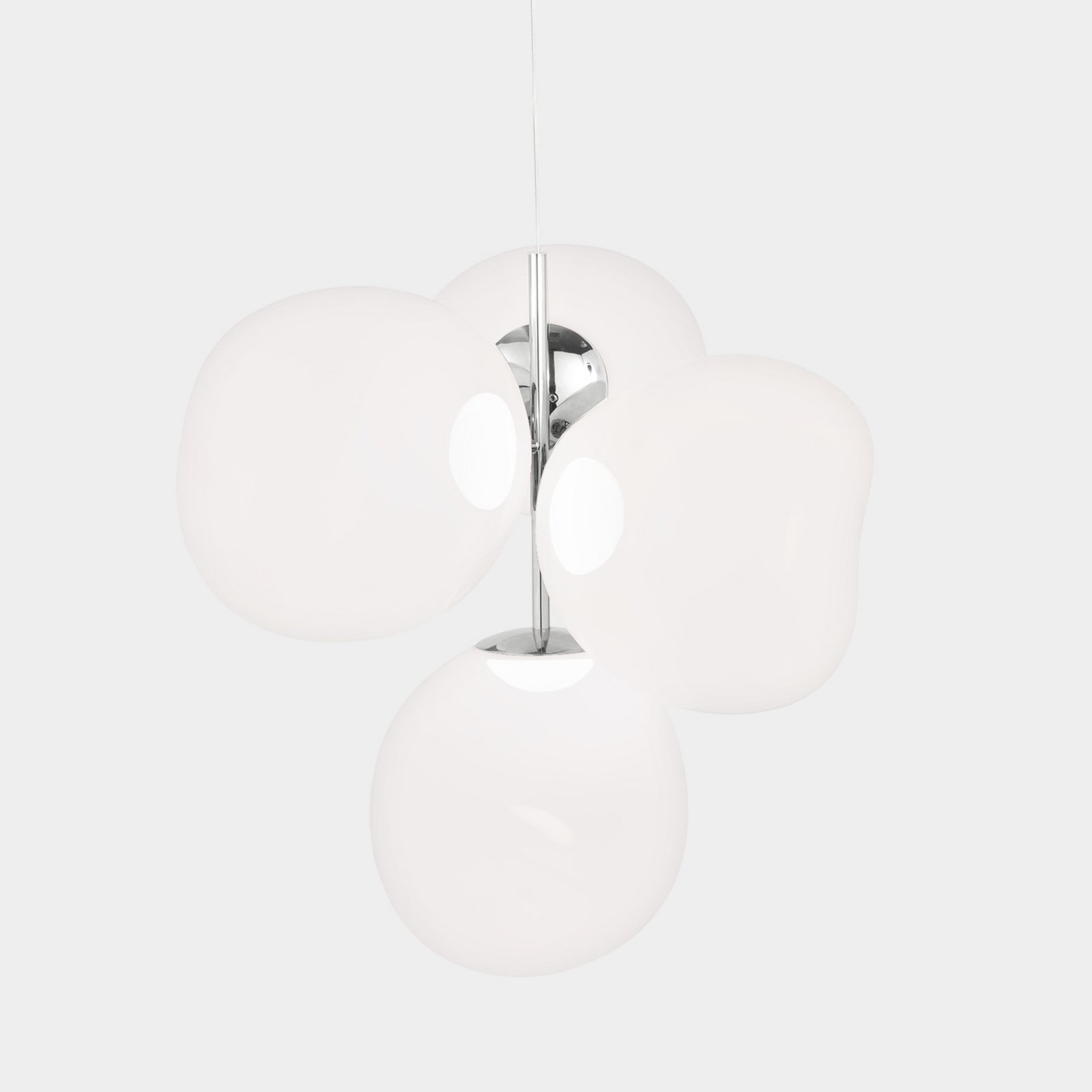 Tom Dixon LED chandelier Melt Chandelier opal/chrome