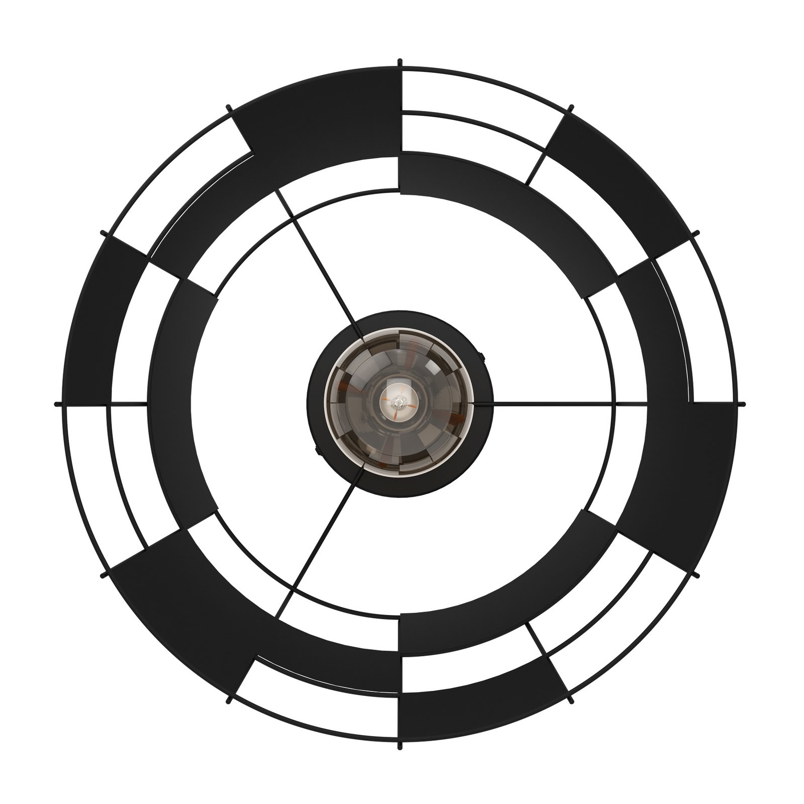 Candeeiro de teto EGLO Pontefract em aço, preto