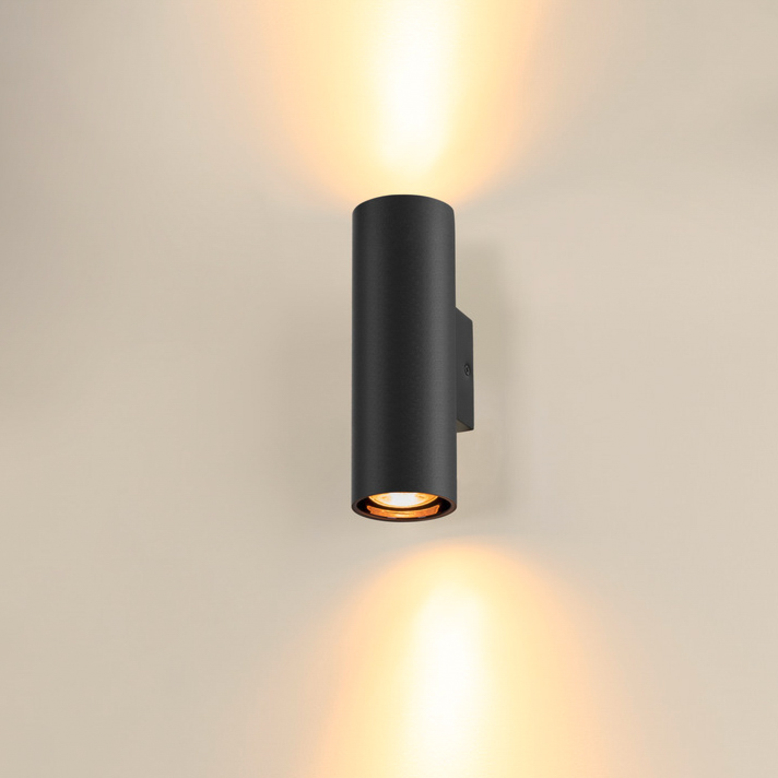 SLV Asto Tube wall light, GU10, up/down, black
