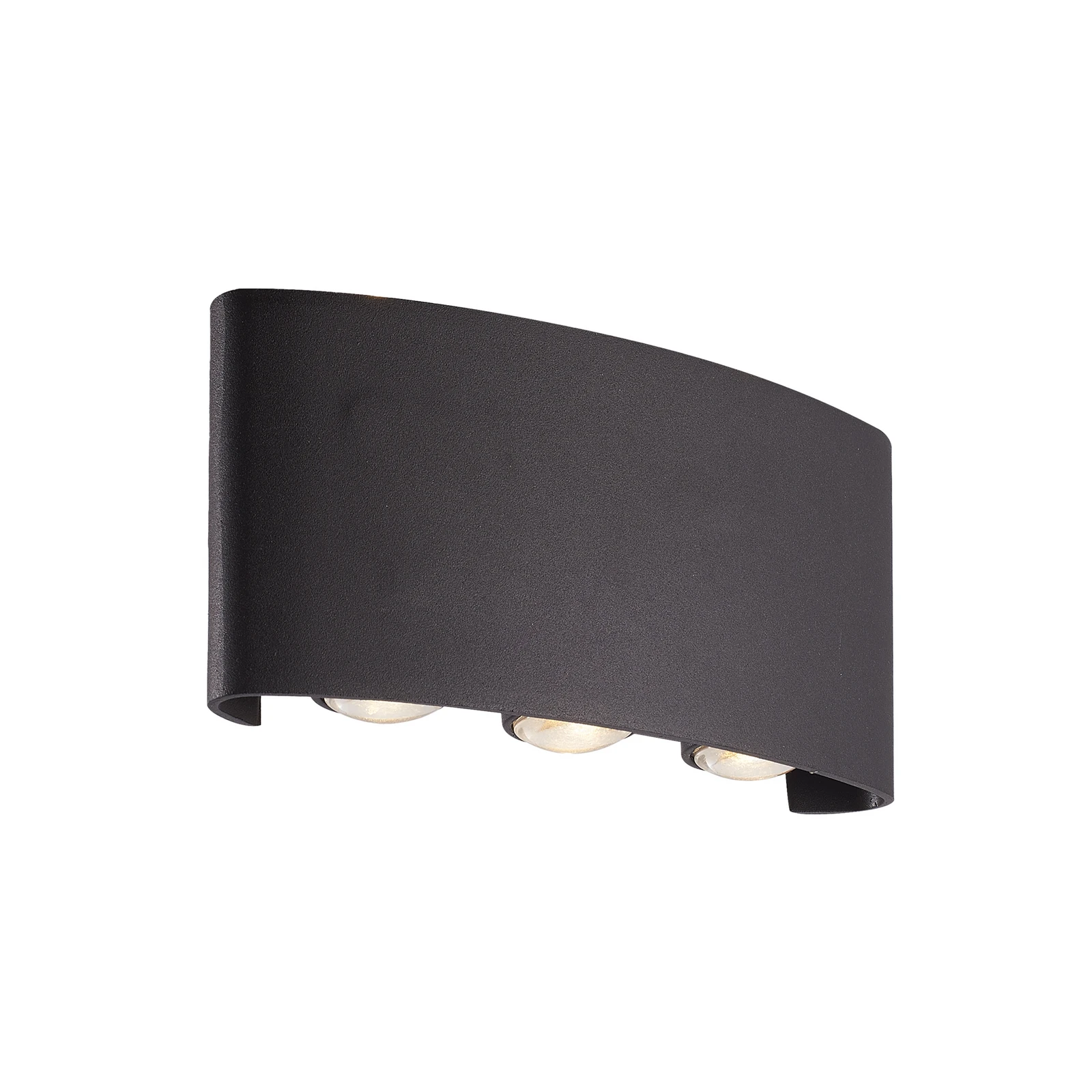 Applique d'extérieur LED Shadows, largeur 18 cm, noire, en métal