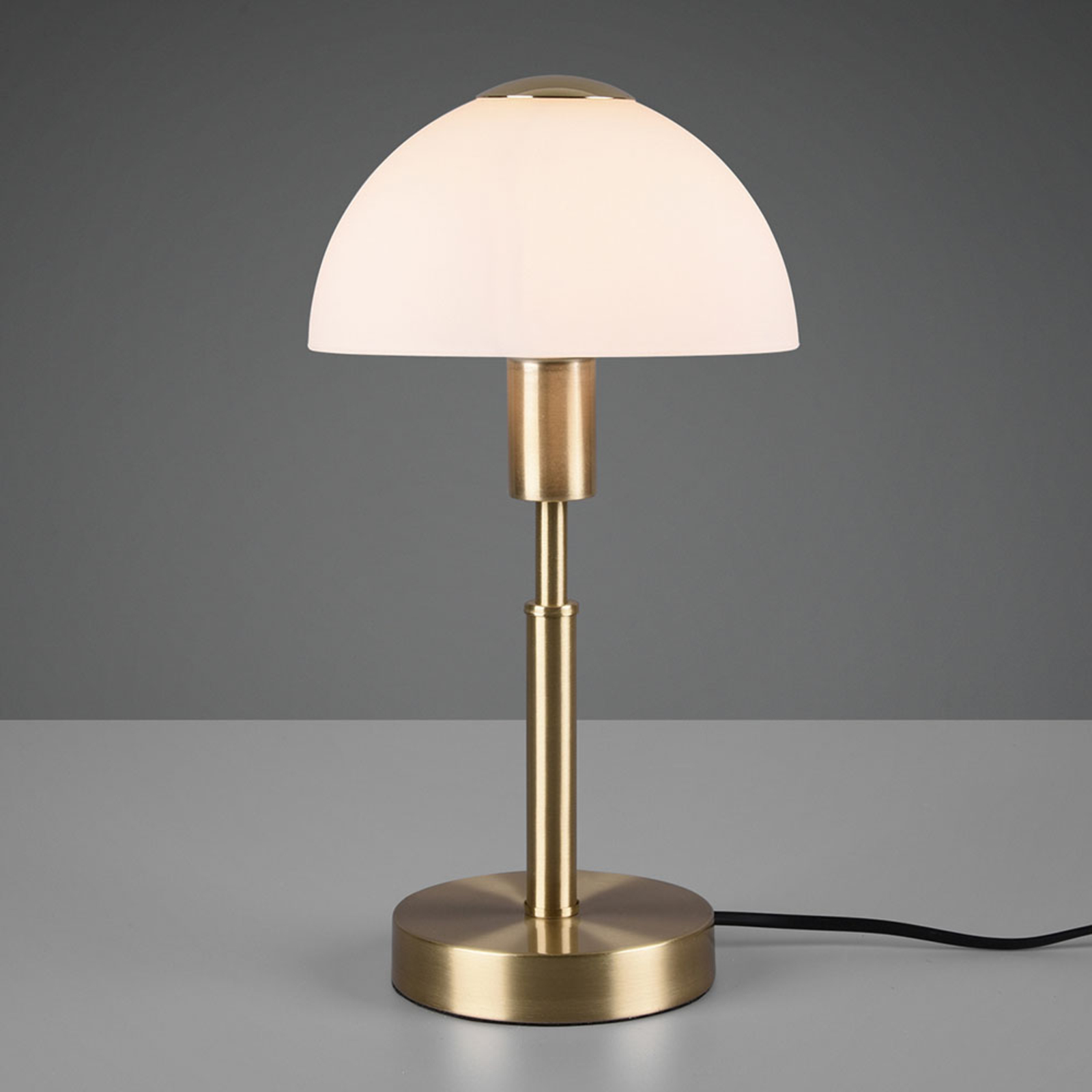 Don table lamp with glass shade, dimmable