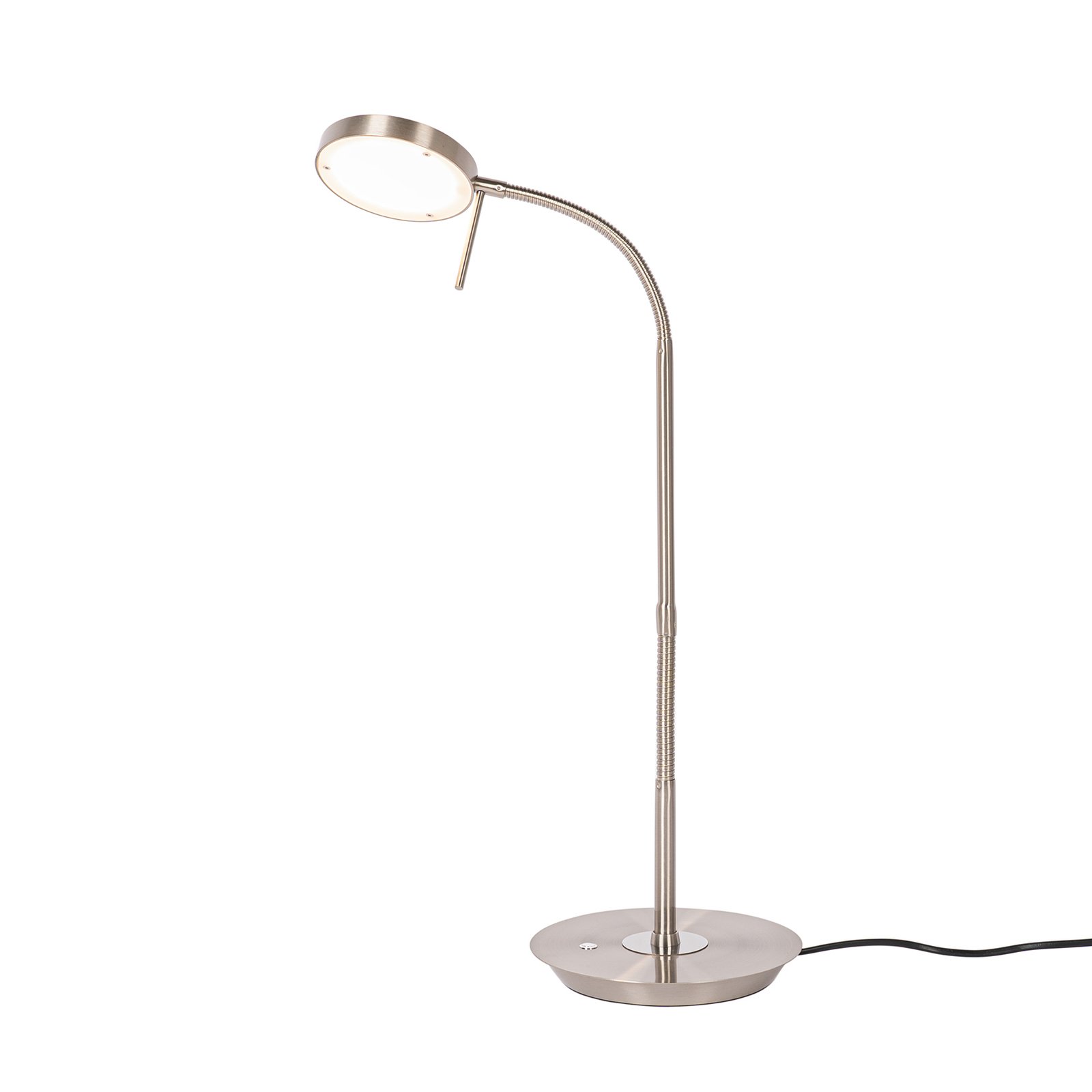 Lindby Sharani LED table lamp, CCT, nickel