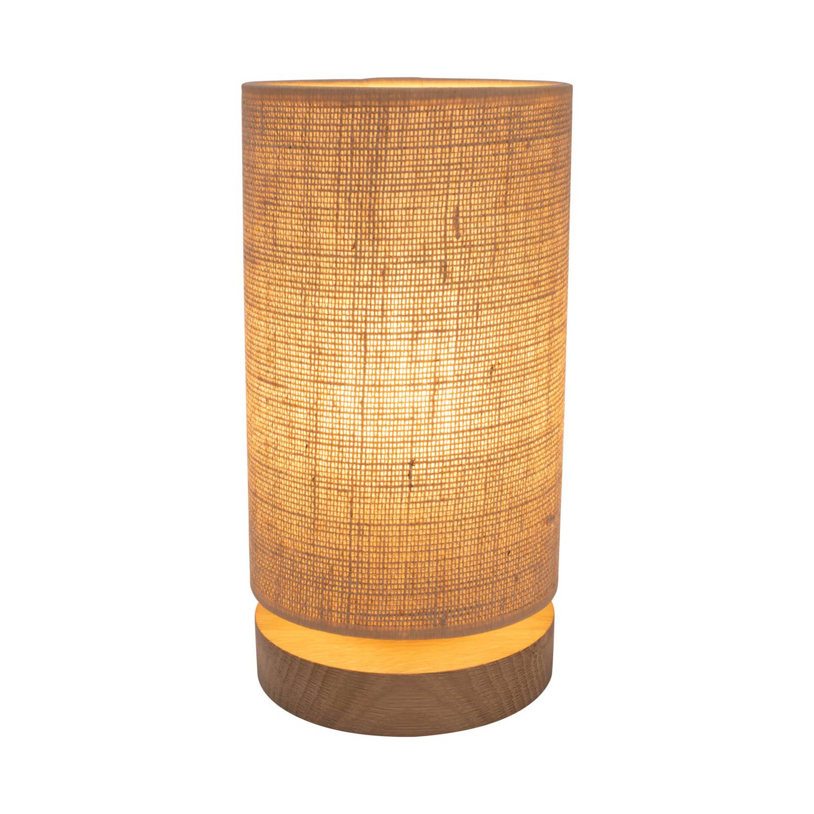 Euluna Lámpara de mesa - Lámpara de mesa - Salón / Comedor - roble engrasado, beige - Madera