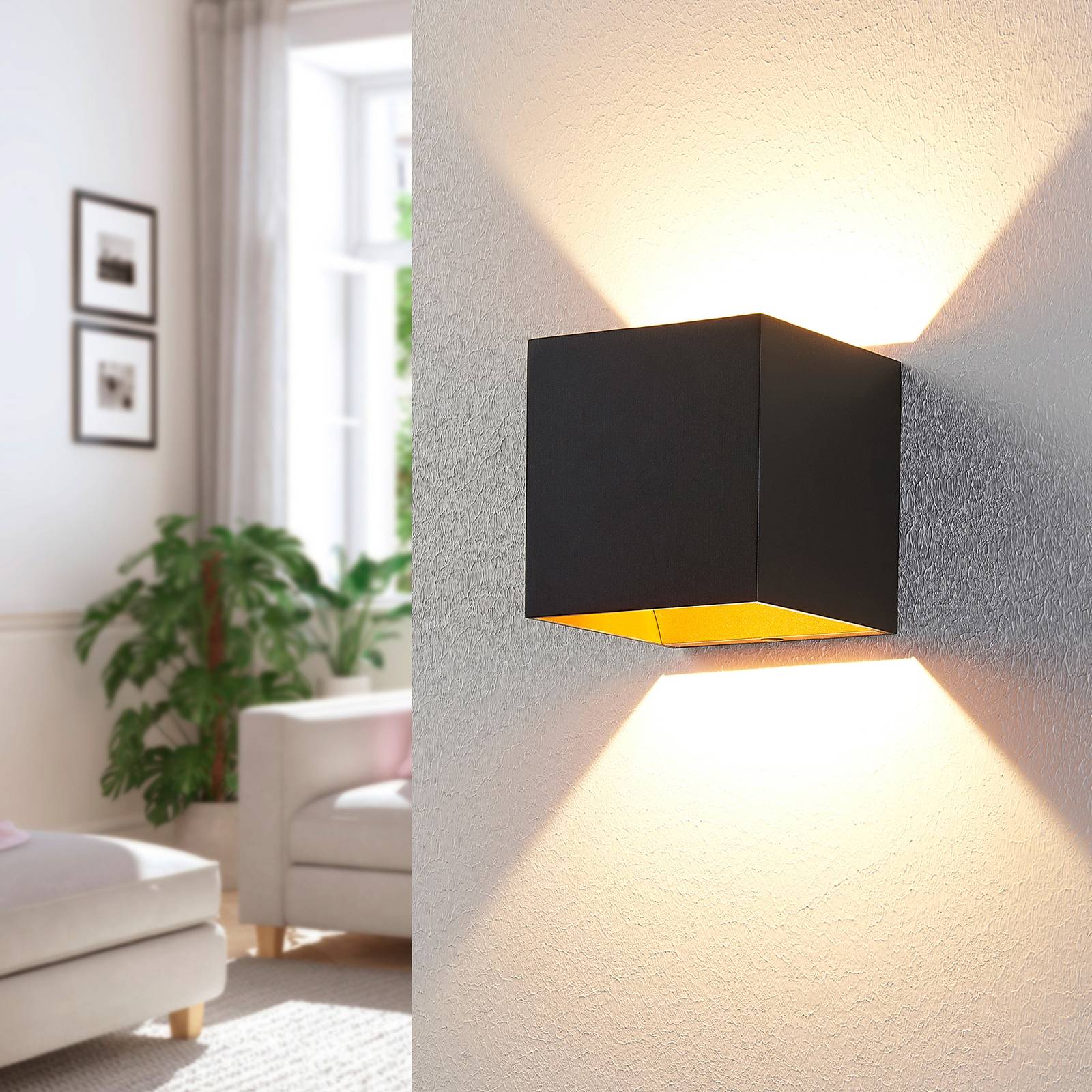 E-shop Arcchio Aldrina nástenné LED svetlo čierna, 2 ks