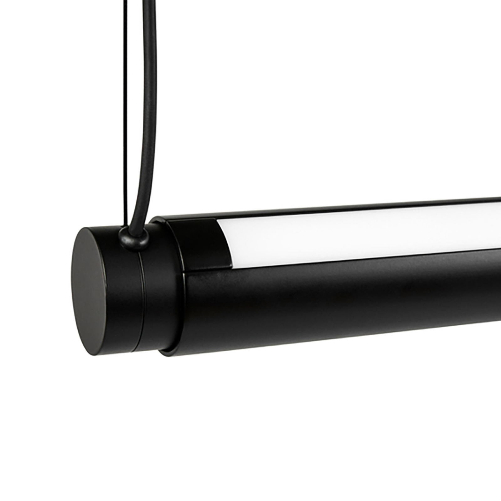 HAY Factor Linear LED-Hängelampe diffused, schwarz