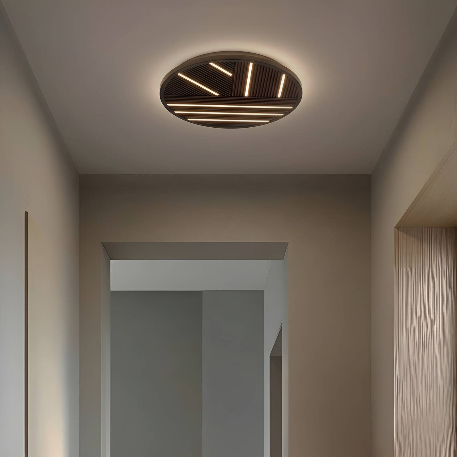 Lucande LED-Deckenlampe Orven, Holz, Ø 50 cm, dimmbar günstig online kaufen