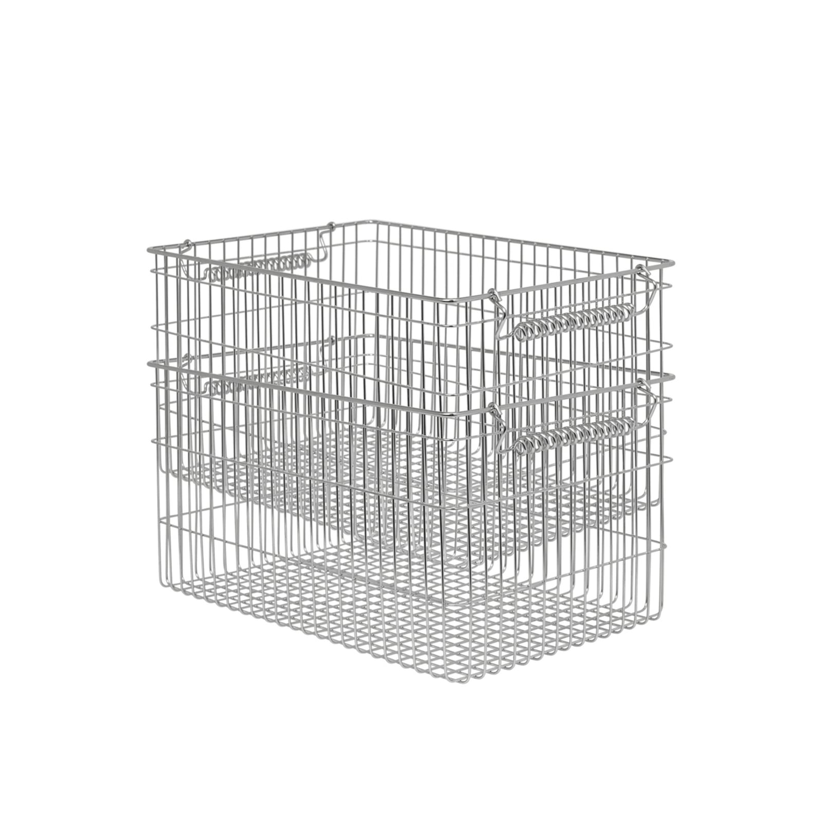 Cala Korb, edelstahl, 2er-Set, 20 x 36 x 26 cm - ferm LIVING Cala Korb, edelstahl, 2er-Set, 20 x 36 x 26 cm - ferm LIVING