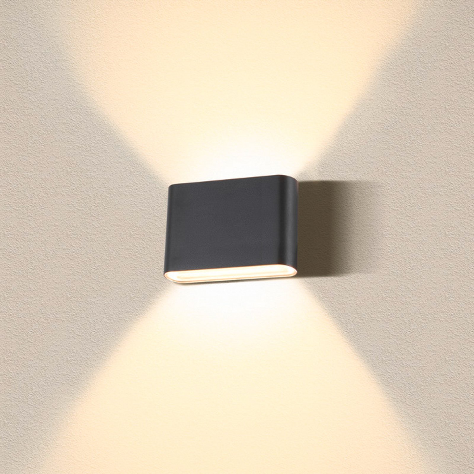 Oval 14 LED Candeeiro de Parede ExteriorIP65 Black - SLV
