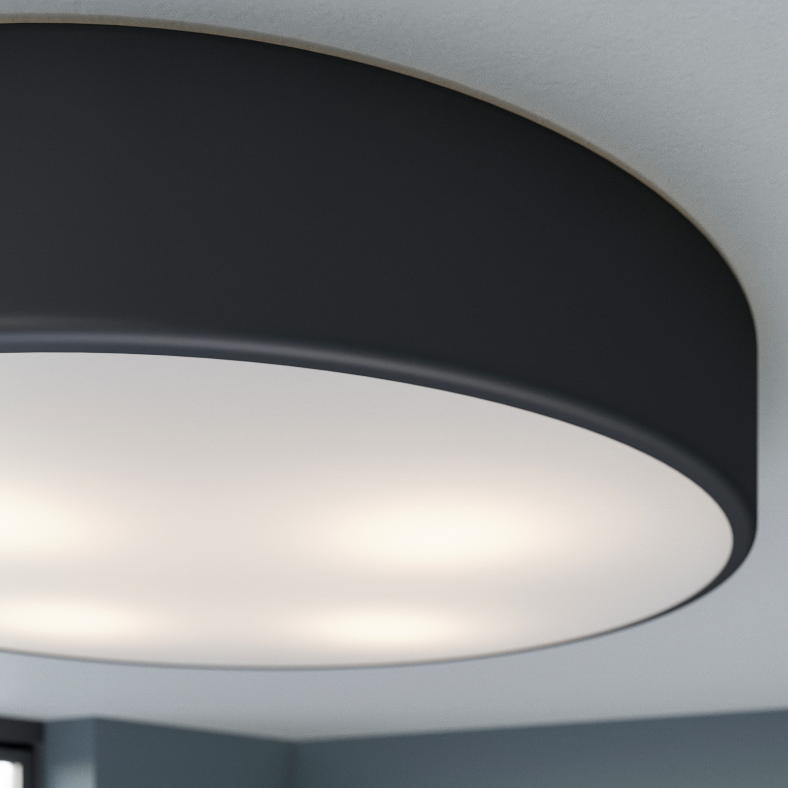 Cleo plafondlamp, Ø 50 cm, zwart