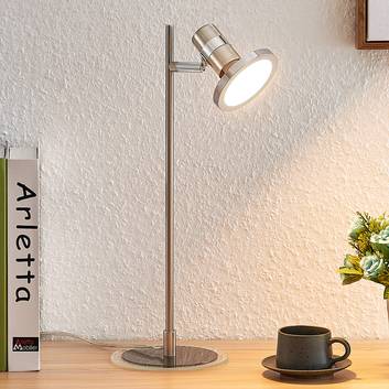 Lindby Kajetan lámpara de mesa LED, níquel, 1 luz