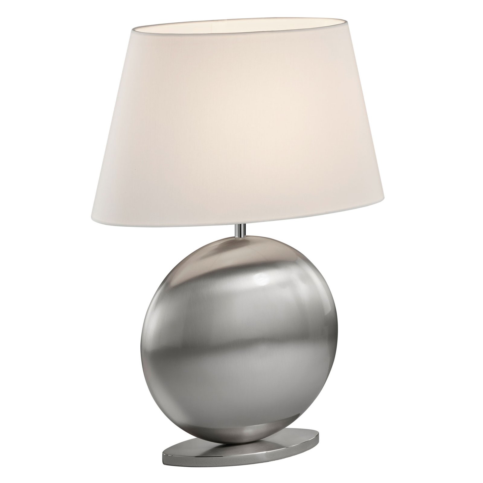 BANKAMP Asolo bordslampa, vit/nickel, höjd 51 cm