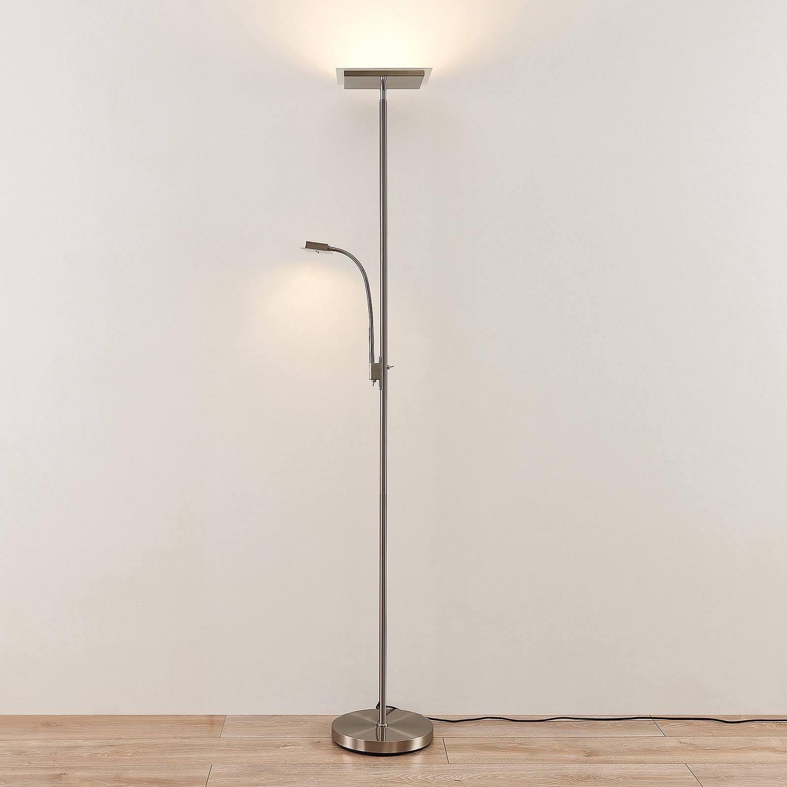Lindby Kavi lampadaire LED avec liseuse, angulaire