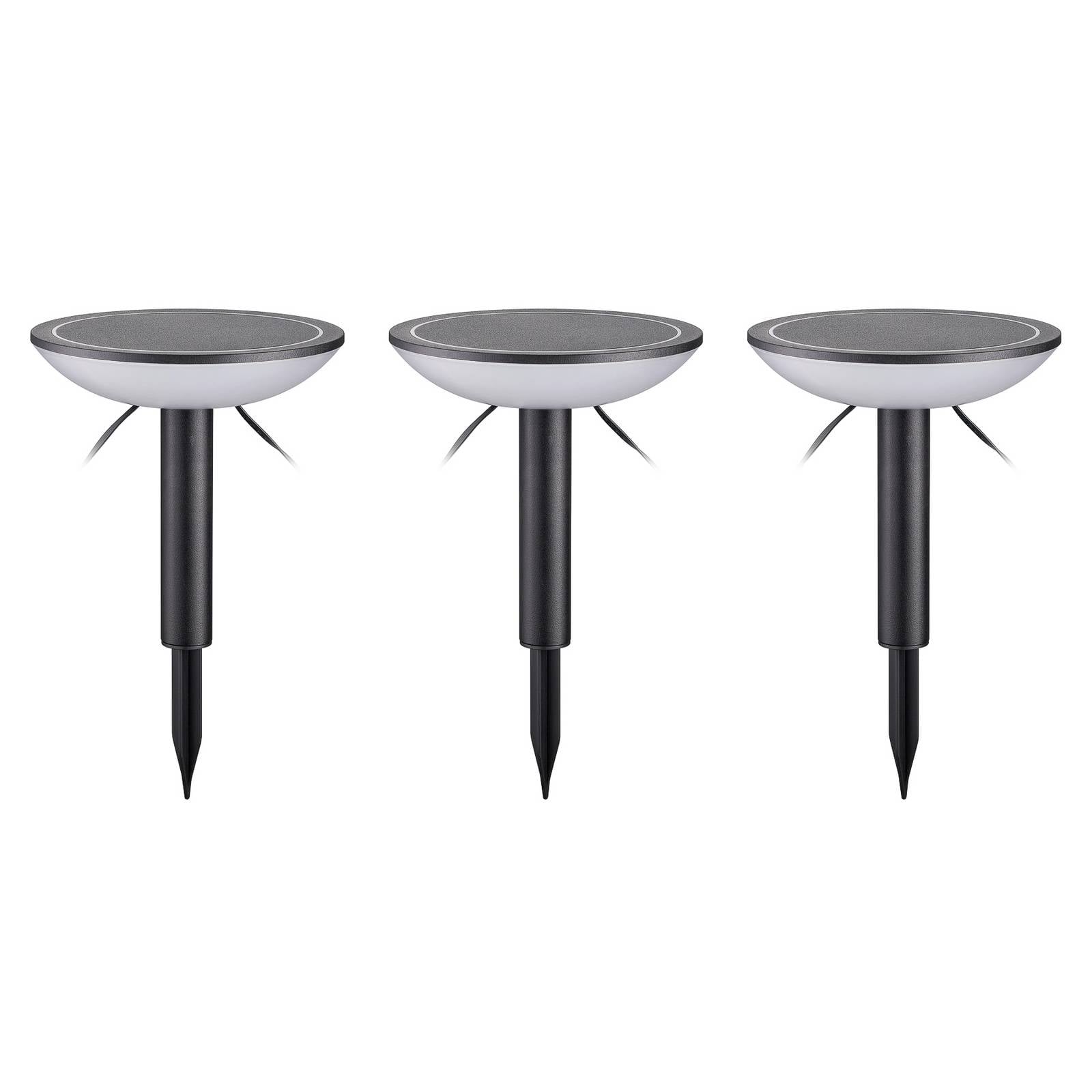 Lindby Smart LED-Erdspießleuchte Thalas, CCT ,RGB, Tuya, 3er