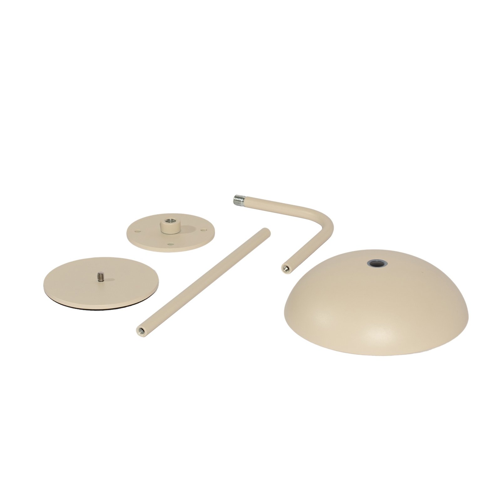 Arcchio LED lampada da tavolo ricaricabile Thenra, beige, supporto a parete