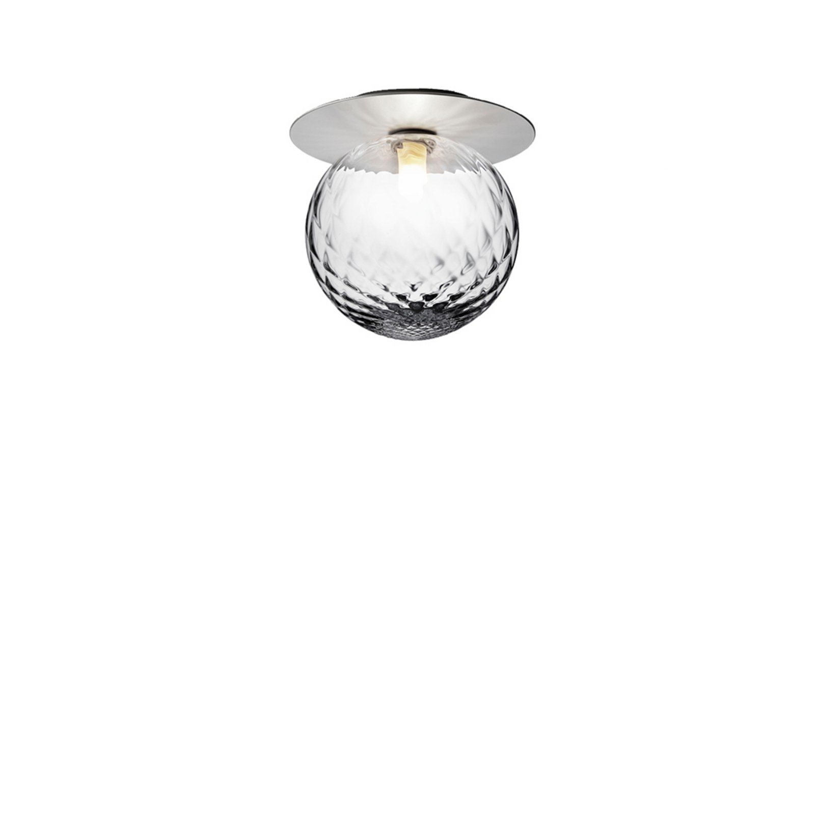 Liila 1 Aplică de Perete/Plafonieră IP44 Large Light Silver/Optic Clear - Nuura