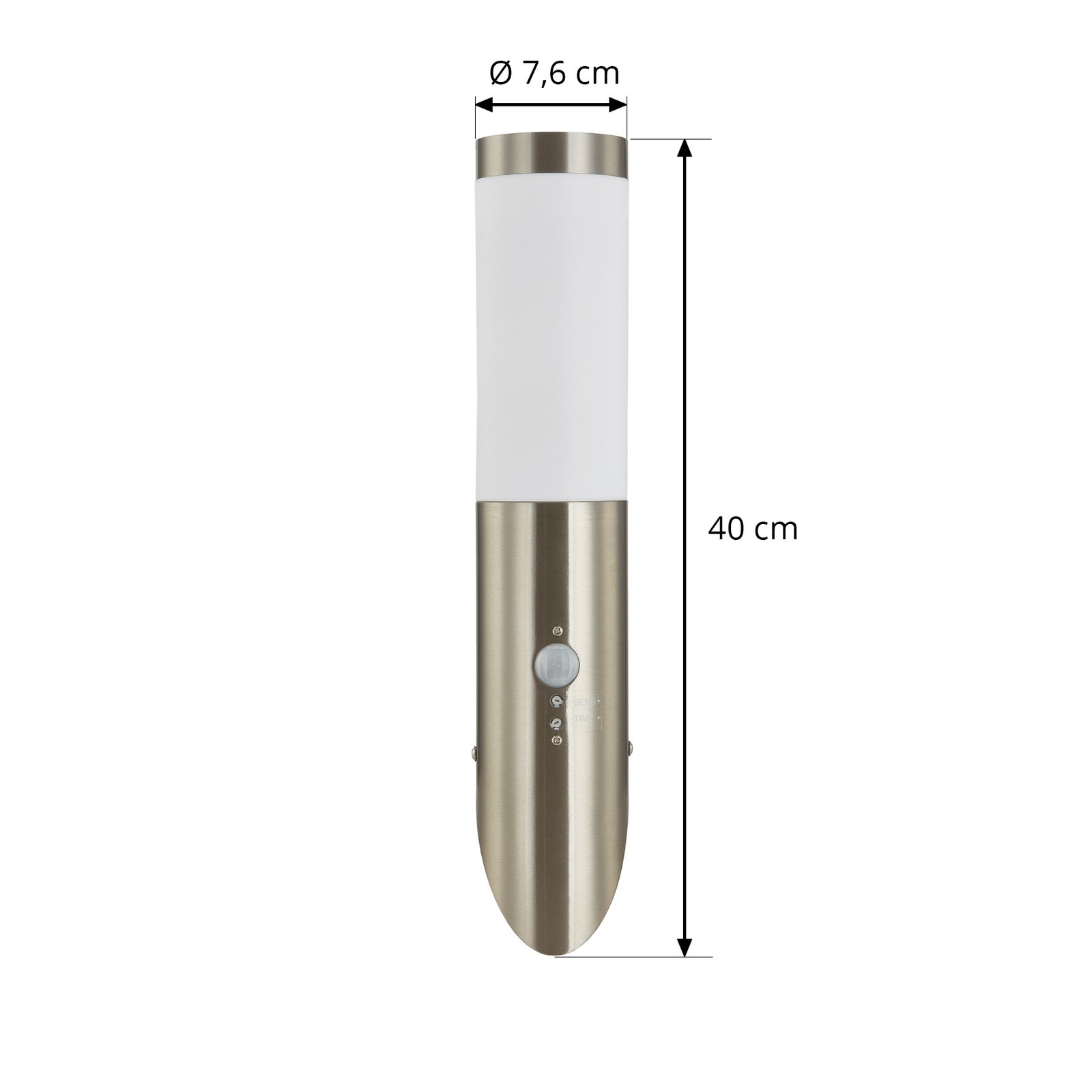 Lindby Statius wall torch stainless steel opal