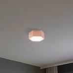 LED-taklampe Libre, ferskenfarget, stål, 3.000 K